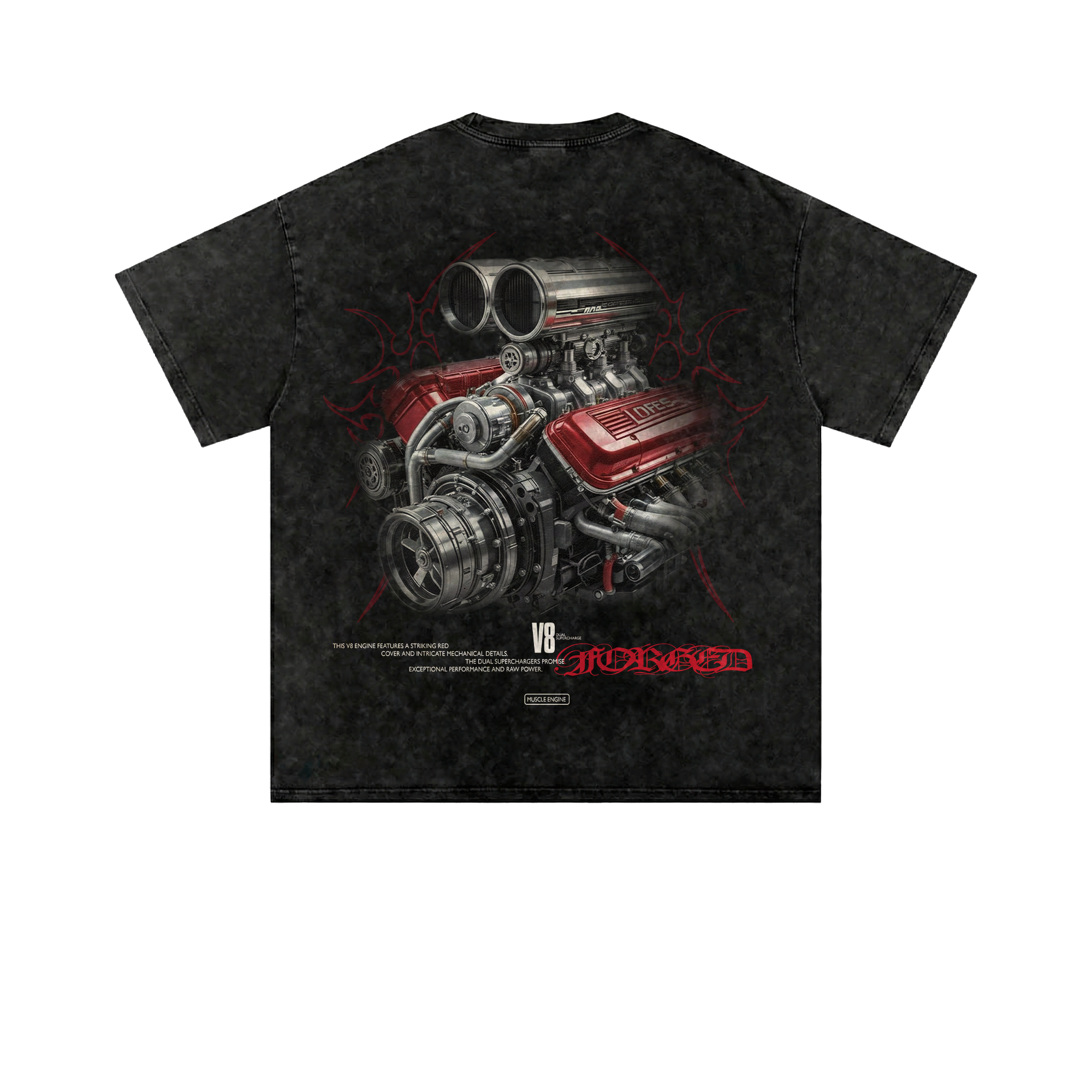 V8 Engine Turbo Mineral Washed